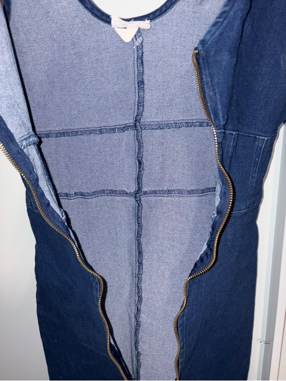 7th & Hudson Women's Dark Wash Full Zip Front Denim Bodycon Mini Dress Stretch M - Picture 9 of 9